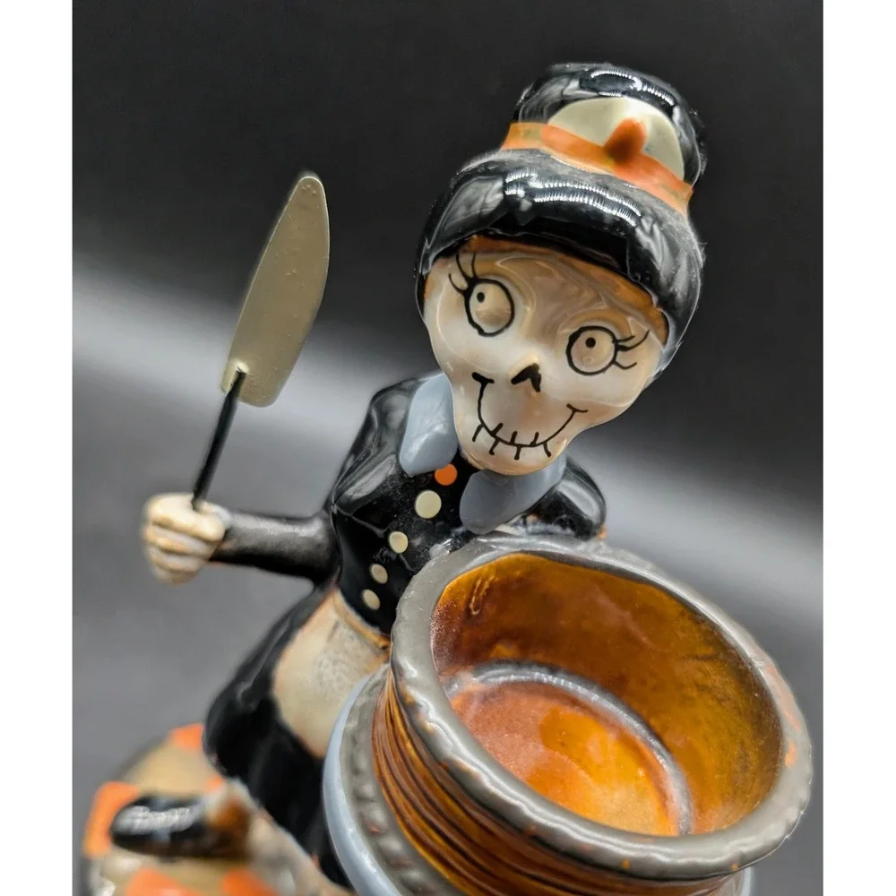 Yankee‎ Candle Boney Bunch 2017 Death By Chocolate Skeleton Tealight Holder 8